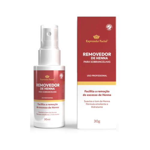 Removedor de Henna Sobrancelha Expressão Facial Hintz 30ml Removedor de Henna Sobrancelha Expressão Facial Hintz 30ml