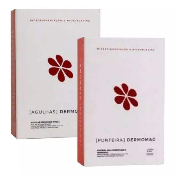 Kit 10 Agulhas 1 Ponta + 10 Ponteiras Dermomag Mag Estética