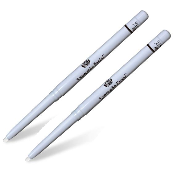 Kit 2 Lápis Retrátil Olhos Branco Expressão Facial Hintz