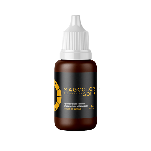 Pigmento Micropigmentação Mag Color Gold 5ml - Castanho Escuro