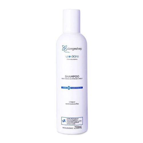 Shampoo Hipoalergênico Alergoshop Uso Diário 250ml Branco