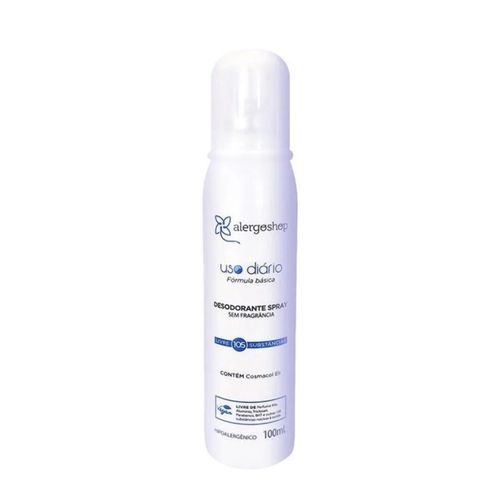 Desodorante Spray Sem Fragrância Hipoalergênico Alergoshop 100ml