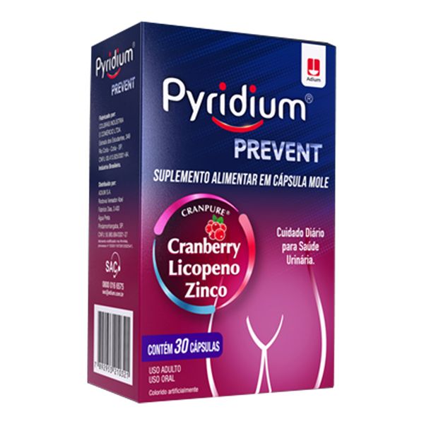 Suplemento Alimentar Pyridium Prevent 30 Cápsulas