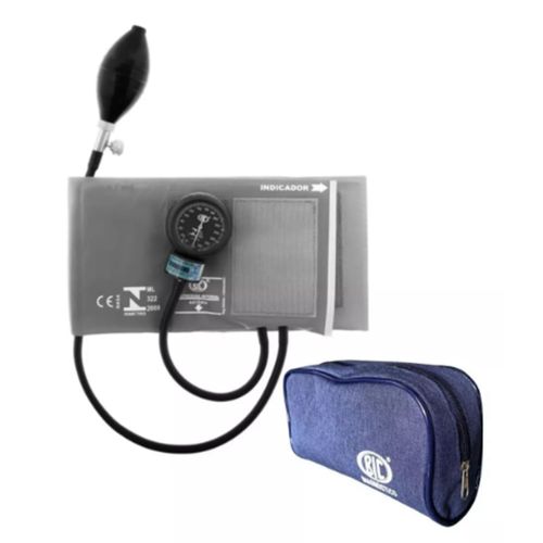Aparelho de Pressao BIC Adulto Nylon com Fecho de Contato Cinza PV AP0330