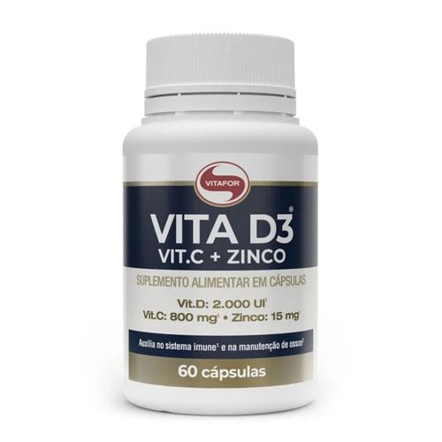 Vita D3 Vit. C + Zinco Vitafor 60caps