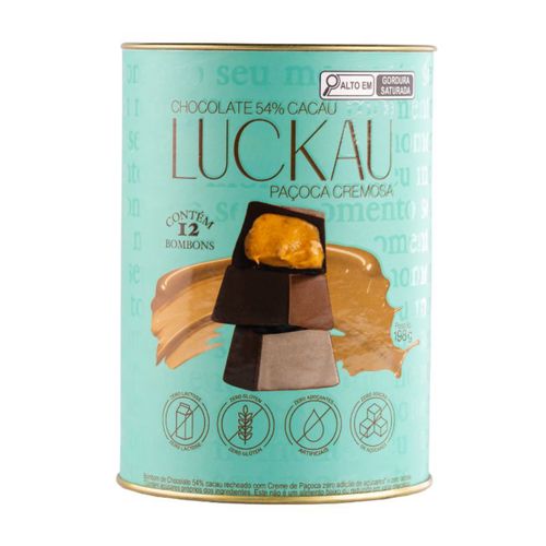 Bombom Choco 54% Cacau Paçoca Luckau 198g