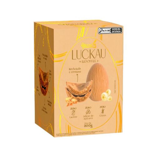 Ovo de Páscoa Branco Banoffee Luckau 300g