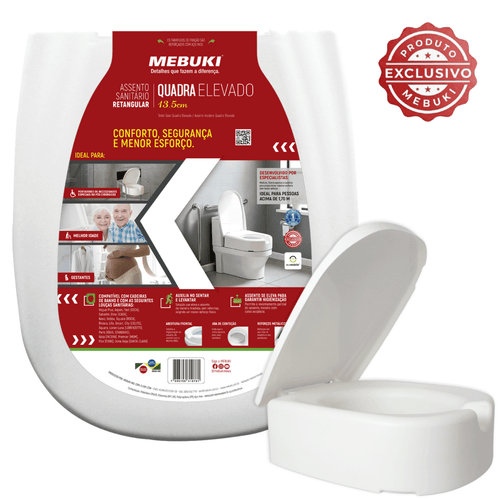 Assento Elevado Ratangular 13,5cm