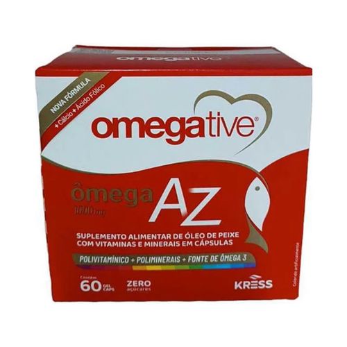 Suplemento Alimentar Omegative AZ Kress - Ômega 1000mg - 60cps Suplemento Alimentar Omegative AZ Kress - Ômega 1000mg - 60cps