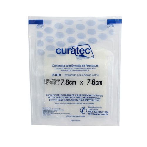 Compressa De Petrolatun 7,6 x 7,6 Unidade Compressa De Petrolatun 7,6 x 7,6 Unidade