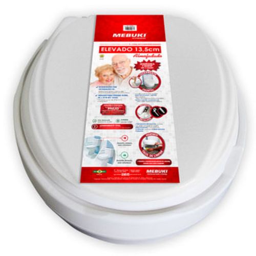 Assento Sanitário Oval Elevado Almofadado 13.5cm Assento Sanitário Oval Elevado Almofadado 13.5cm
