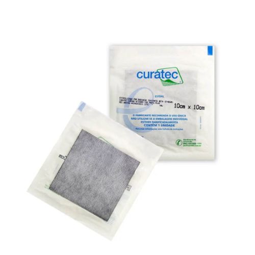 Curatec Carvao Ativado com Prata Plus 10cmX10 cm Unidade Único Único Curatec Carvao Ativado com Prata Plus 10cmX10 cm Unidade Único Único