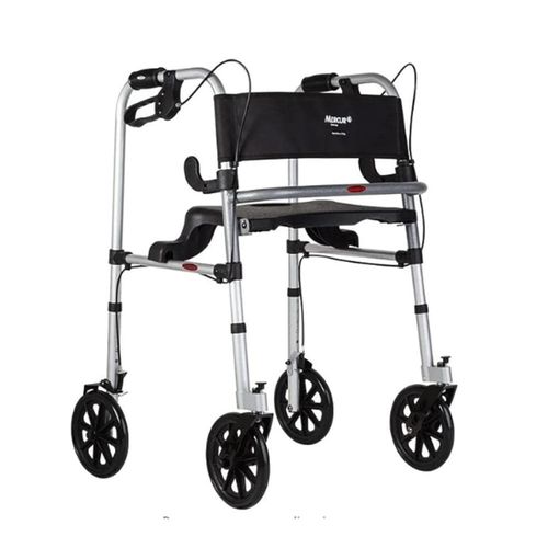 Andador de Aluminio com 4 Rodas e Assento Mercur BC1550 Único