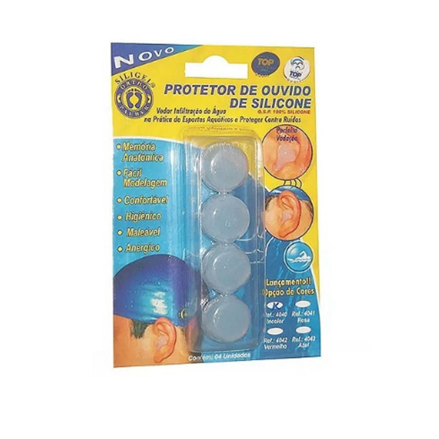 Protetor de Silicone para Ouvido Ortho Pauher Incolor