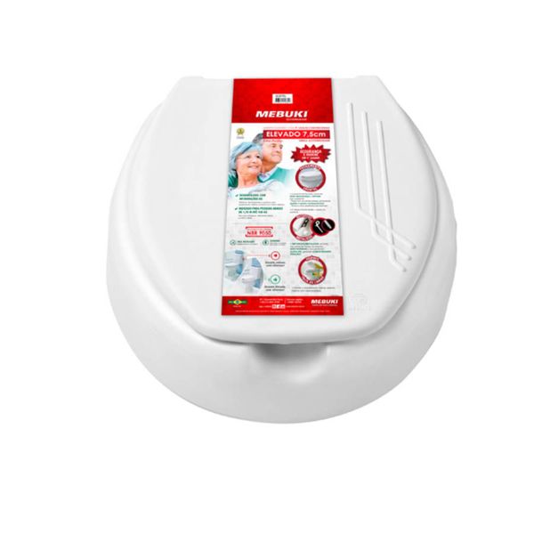 Assento Sanitário Elevado 7,5cm com Tampa Mebuki 7,5cm com Tampa -