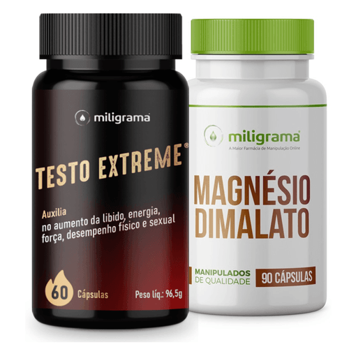 Testo Extreme + Magnésio Dimalato Sem Sabor/Aroma 60 cápsulas Testo Extreme + Magnésio Dimalato Sem Sabor/Aroma 60 cápsulas