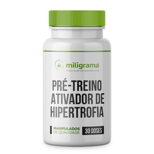 Pré-treino ativador de hipertrofia 30 doses Sem Sabor/Aroma 30 cápsulas Pré-treino ativador de hipertrofia 30 doses Sem Sabor/Aroma 30 cápsulas