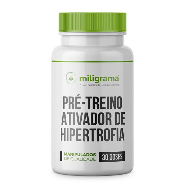 Pré-treino ativador de hipertrofia 30 doses Sem Sabor/Aroma 30 cápsulas