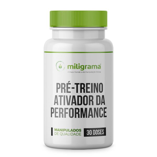 Pré-treino ativador da performance 30 doses Sem Sabor/Aroma 30 cápsulas