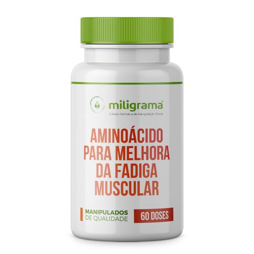 Aminoácido para melhora da fadiga muscular 60 doses Sem Sabor/Aroma 60 cápsulas Aminoácido para melhora da fadiga muscular 60 doses Sem Sabor/Aroma 60 cápsulas