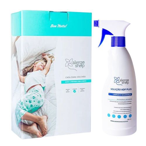 KIT Solução Antiácaros ADF Plus + Capa Antiácaro Colchão Solteiro Super Soft Alergoshop Tam 2 branco KIT Solução Antiácaros ADF Plus + Capa Antiácaro Colchão Solteiro Super Soft Alergoshop Tam 2 branco