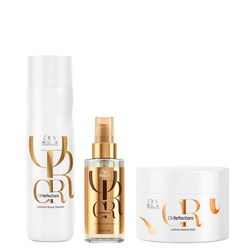 Kit Wella Professionals Oil Reflections Shampoo 300ml + Máscara 150ml + Óleo 100ml Kit