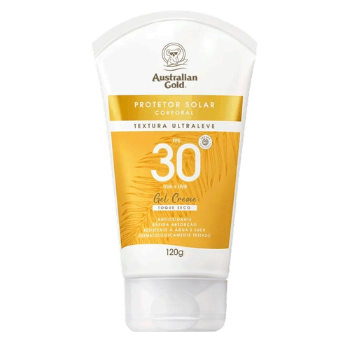Australian Gold Gel Creme Corporal Toque Seco FPS 30 - Protetor Solar 120g 120g 120g Australian Gold Gel Creme Corporal Toque Seco FPS 30 - Protetor Solar 120g 120g 120g