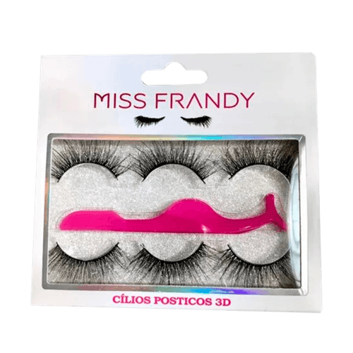 Kit Miss Frandy Cílios Postiços com 3 Pares e uma Pinça NULO Kit Miss Frandy Cílios Postiços com 3 Pares e uma Pinça NULO