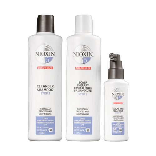 Kit Nioxin System 5 -Shampoo 300ml + Condicionador 150ml + Treatment 100ml