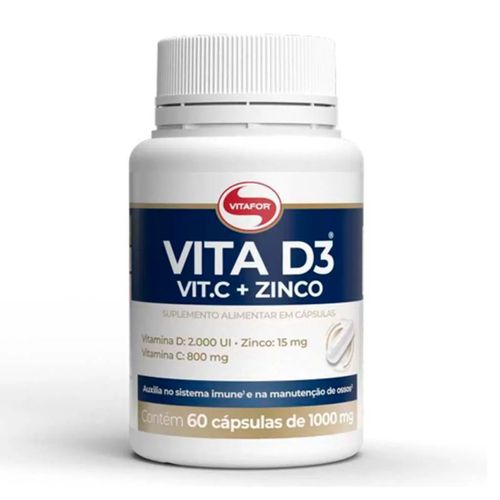 Vita D3 + VIT.C + ZINCO Vitafor 60 Cápsulas