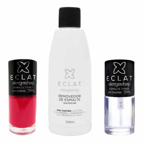 KIT Esmaltes Copacabana + Óleo Secante + Removedor Alergoshop vermelho