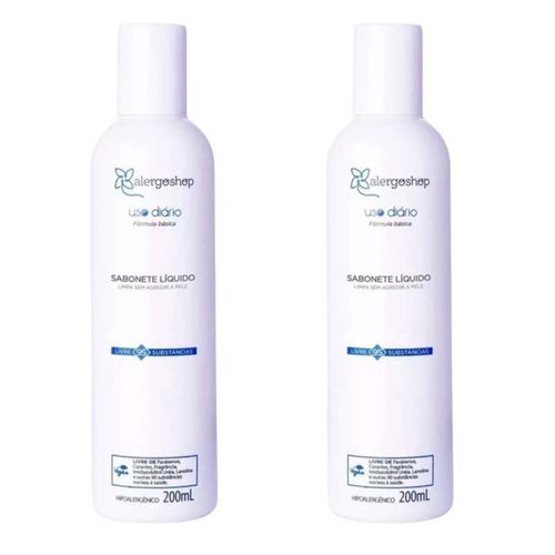 Kit 2 Sabonete Líquido Hipoalergênico Alergoshop 200Ml