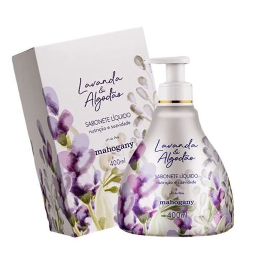 Sabonete Líquido Lavanda & Algodão Mahogany 400ml Branco Sabonete Líquido Lavanda & Algodão Mahogany 400ml Branco