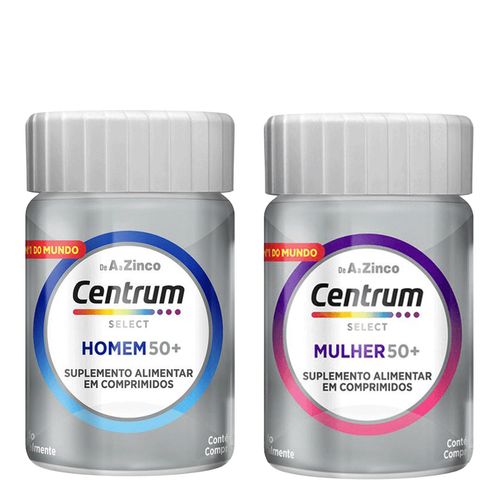 Kit-Centrum-Select-Mulher-50--30-Comprimidos---Centrum-Select-Homem-50--30-Comprimidos