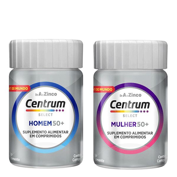 Kit Centrum Select Mulher 50+ 30 Comprimidos + Centrum Select Homem 50+ 30 Comprimidos