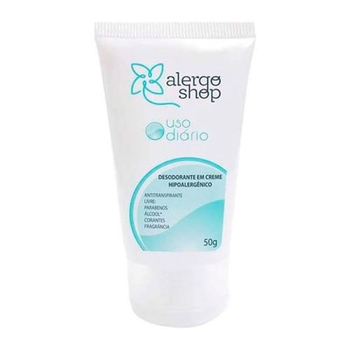 Desodorante Em Creme Hipoalergênico Alergoshop 50g Branco Desodorante Em Creme Hipoalergênico Alergoshop 50g Branco
