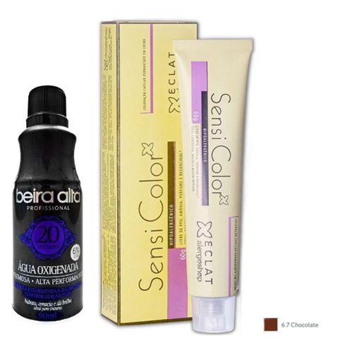 Tintura Hipoalergênica Alergoshop Cor 6.7 Chocolate 60g + Água oxigenada vol. 20 Tintura Hipoalergênica Alergoshop Cor 6.7 Chocolate 60g + Água oxigenada vol. 20