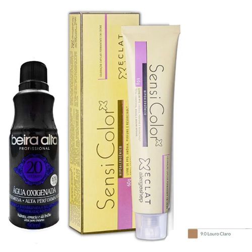 Tintura Hipoalergênica Alergoshop Cor 9.0 Louro Claro 60g + Água oxigenada vol. 20 Tintura Hipoalergênica Alergoshop Cor 9.0 Louro Claro 60g + Água oxigenada vol. 20