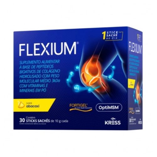 Flexium Suplemento Alimentar Colágeno Kress Abacaxi 30sachês Flexium Suplemento Alimentar Colágeno Kress Abacaxi 30sachês