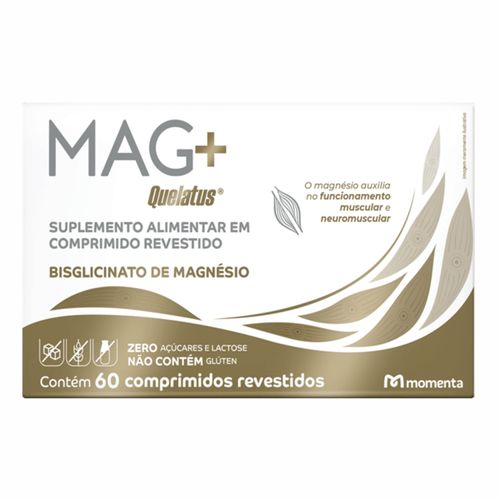 Suplemento Alimentar Mag+ Quelatus 60 Comprimidos Revestidos Suplemento Alimentar Mag+ Quelatus 60 Comprimidos Revestidos