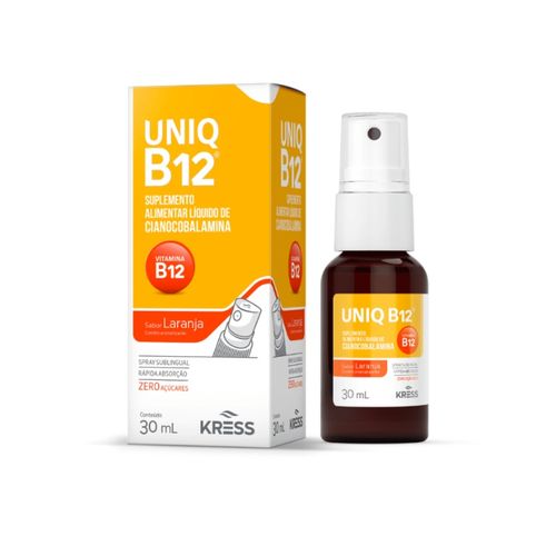 Uniq B12 Suplemento Alimentar Spray  Kress Sabor Laranja 30ml