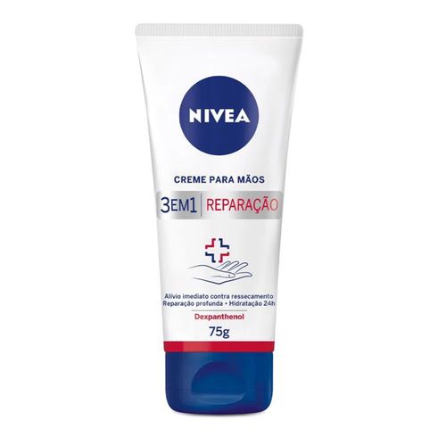 Creme para Mãos Nivea 3 em 1 Reparação -75ml