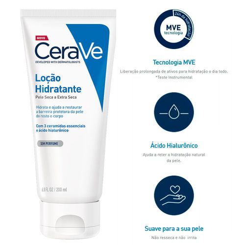 CeraVe Loção Hidratante Corporal - 200ml CeraVe Loção Hidratante Corporal - 200ml