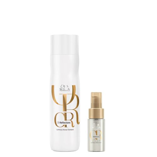 Kit Wella Oil Reflections - Shampoo 250ml + Óleo Light 30ml Kit