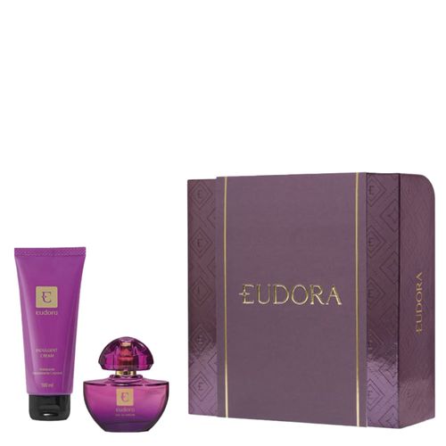 Kit Perfume Eudora Roxo Feminino - Eau de Parfum 35ml + Loção Hidratante 100ml Coffret Kit Perfume Eudora Roxo Feminino - Eau de Parfum 35ml + Loção Hidratante 100ml Coffret