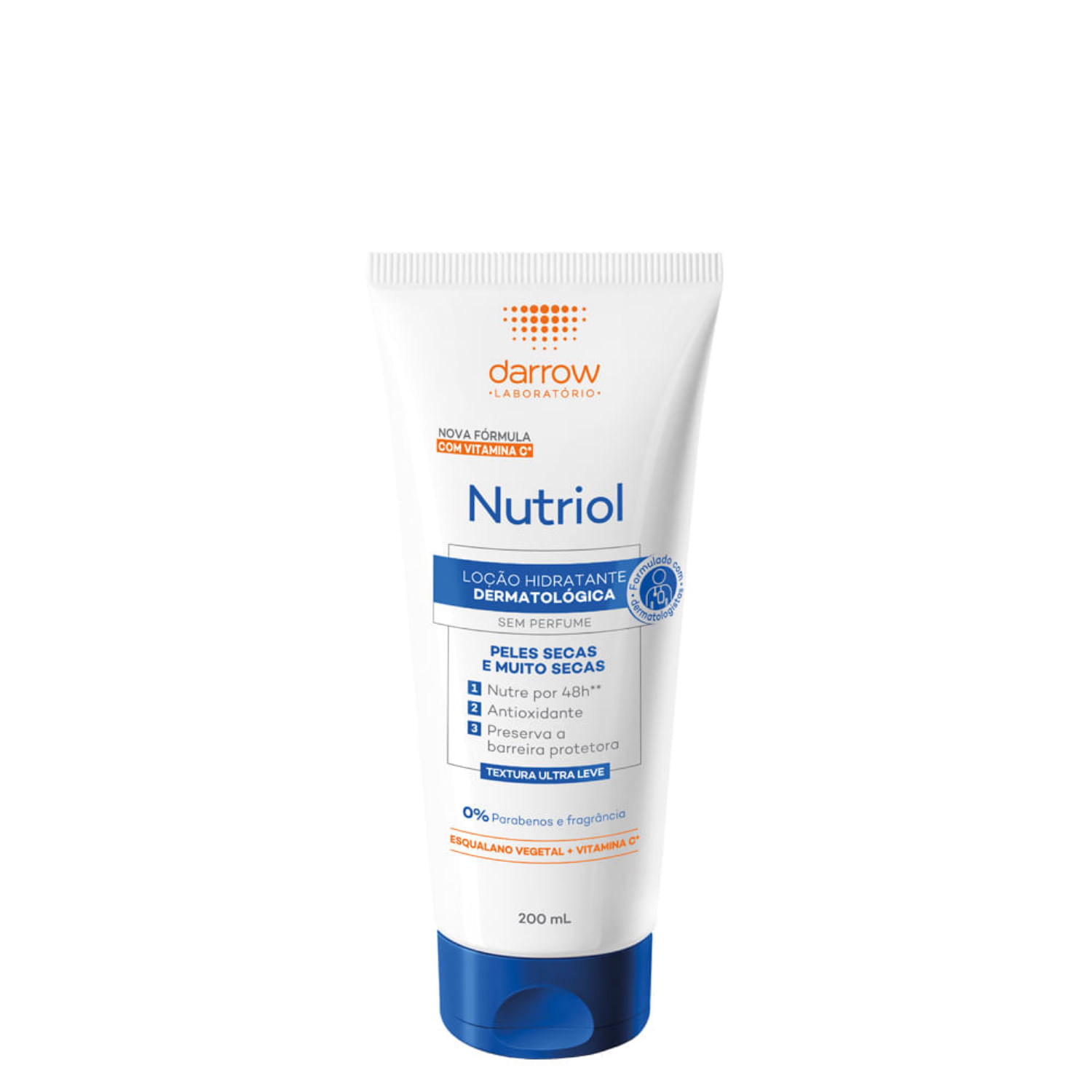Loção Hidratante Corporal Darrow Nutriol Sem Perfume 200ml
