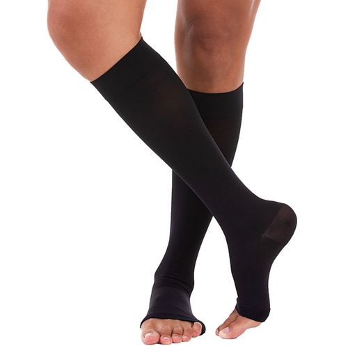 Meia Compressão 3/4 Ultraline 4000 30-40mmHg Aberta Preta M