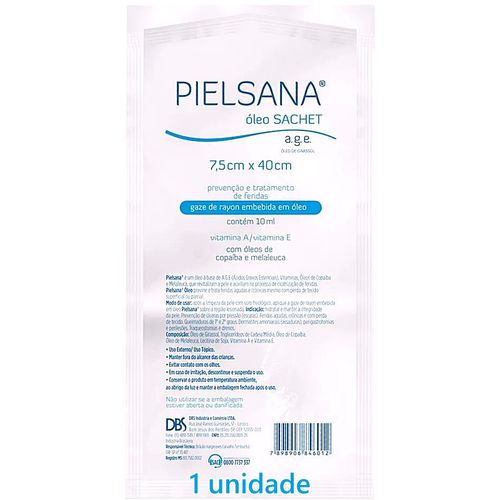 Gaze de Rayon com Óleo AGE Pielsana - Sachet - 7,5 x 40 cm - Unidade Gaze de Rayon com Óleo AGE Pielsana - Sachet - 7,5 x 40 cm - Unidade