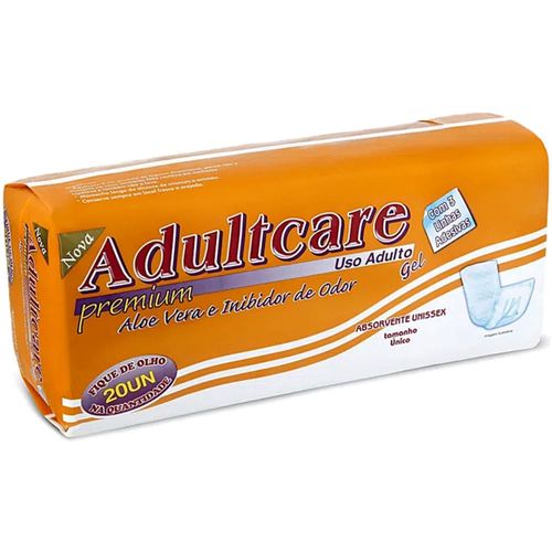 Absorvente Unissex Adultcare Premium Adulto Unissex - 20 unidades Absorvente Unissex Adultcare Premium Adulto Unissex - 20 unidades