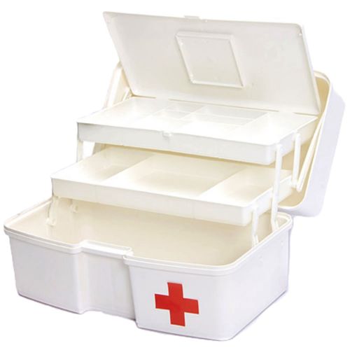 Maleta SOS 2 Estojos Bandejas Articulada com Divisórias Branca - unidade Maleta SOS 2 Estojos Bandejas Articulada com Divisórias Branca - unidade